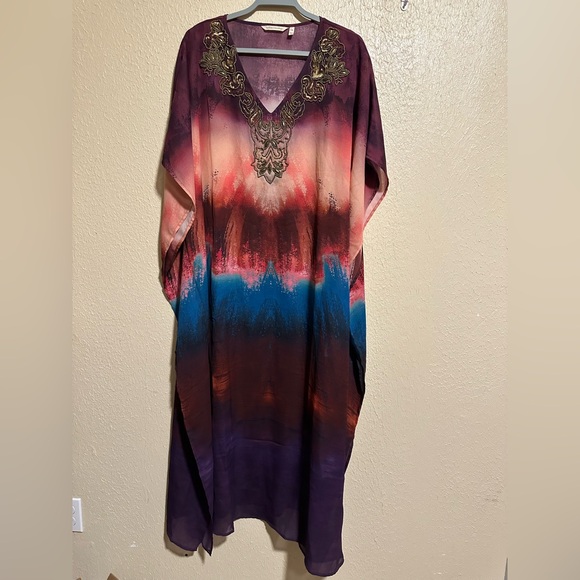 Soft Surroundings Beaded Bohemian Kimono/Caftan Size Large/XL‎ - Picture 3 of 9